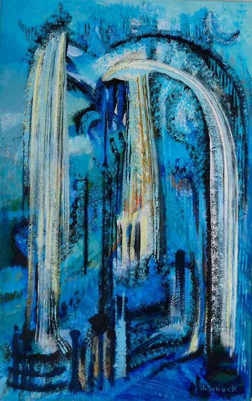 Chute d'eau bleue - 116x73 - 1995