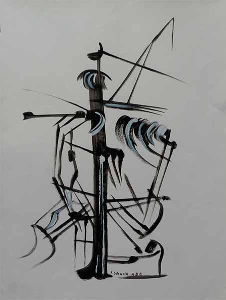 Porteur d'électricité - dessin - 1988